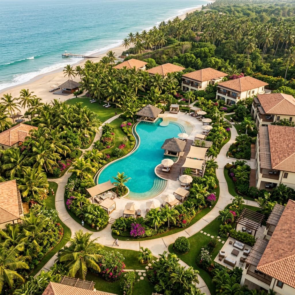 Resort aerial view — map placeholder